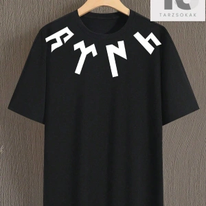 Erkek Yazılı Yuvarlak Yaka Tişört