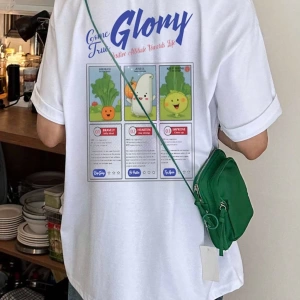 Erkek Yazlık Mektup Baskılı Büyük Boy Grafik Tişört