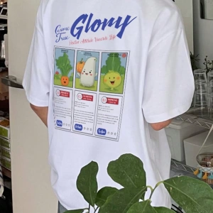 Erkek Yazlık Mektup Baskılı Büyük Boy Grafik Tişört
