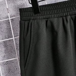 Erkek Yazlık Rahat Örme Kısa Kollu Tişört ve Şort Harf Baskılı