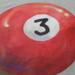 Erkek Yuvarlak Yaka Bilardo Masası Grafik Günlük Kısa Kollu Tişört, Yaz