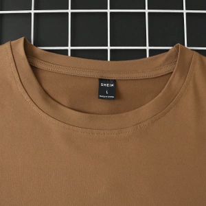 Erkek Yuvarlak Yaka Kısa Kollu Baskılı Minimalist Tişört, Günlük Giyim
