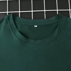 Erkek Yuvarlak Yaka Kısa Kollu Baskılı Minimalist Tişört, Günlük Giyim