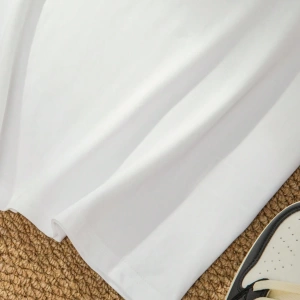 Erkek Yuvarlak Yaka Kısa Kollu Baskılı Minimalist Tişört, Günlük Giyim