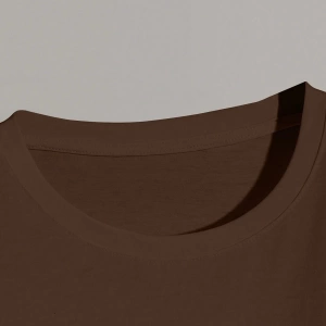 Erkek Yuvarlak Yaka Kısa Kollu Günlük Tişört, Düz Renk Minimalist Stil, Günlük Giyim, İlkbaha