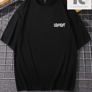 Erkek Yuvarlak Yaka Yazılı Baskılı Tişört