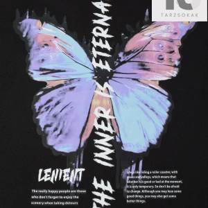 Erkek Yuvarlak Yaka Yazılı Baskılı Tişört