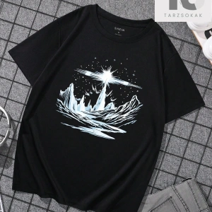 Erkekler Karikatür Grafik Tişört