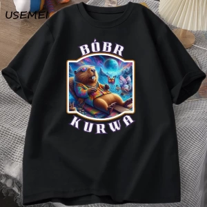 Erkekler T-Shirt adam Bober Bóbr Beaver Boberek T-Shirt pamuk karikatür grafik T Shirt Unisex 3049