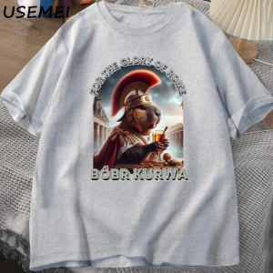 Erkekler T-Shirt adam Bober Bóbr Beaver Boberek T-Shirt pamuk karikatür grafik T Shirt Unisex 3048