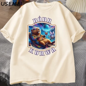 Erkekler T-Shirt adam Bober Bóbr Beaver Boberek T-Shirt pamuk karikatür grafik T Shirt Unisex 3048