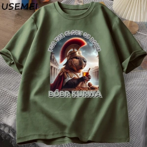 Erkekler T-Shirt adam Bober Bóbr Beaver Boberek T-Shirt pamuk karikatür grafik T Shirt Unisex 3048