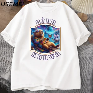 Erkekler T-Shirt adam Bober Bóbr Beaver Boberek T-Shirt pamuk karikatür grafik T Shirt Unisex 3048