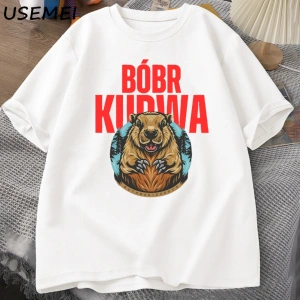 Erkekler T-Shirt adam Bober Bóbr Beaver Boberek T-Shirt pamuk karikatür grafik T Shirt Unisex 3049