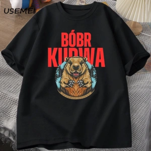 Erkekler T-Shirt adam Bober Bóbr Beaver Boberek T-Shirt pamuk karikatür grafik T Shirt Unisex 3049