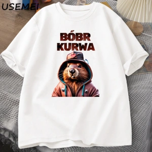Erkekler T-Shirt adam Bober Bóbr Beaver Boberek T-Shirt pamuk karikatür grafik T Shirt Unisex 3048