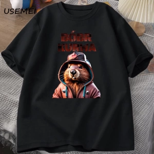 Erkekler T-Shirt adam Bober Bóbr Beaver Boberek T-Shirt pamuk karikatür grafik T Shirt Unisex
