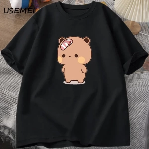 Erkekler T-shirt sevimli karikatür Bubu Dudu Tshirt At Flip-flop atma komik pamuk kısa kollu  2968