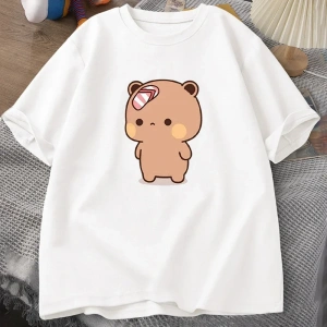 Erkekler T-shirt sevimli karikatür Bubu Dudu Tshirt At Flip-flop atma komik pamuk kısa kollu  2968