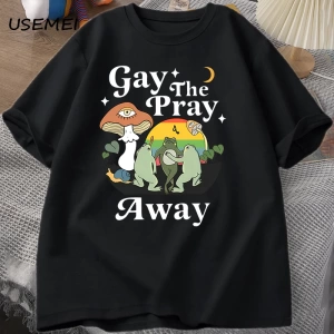 Eşcinsel Dua Uzakta TKadın Erkek Gurur Ay Kurbağa LGBTQ T-Shirt Aşk Aşk Baskılı T-shi 2888