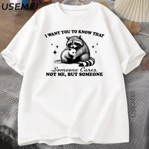 Esprili rakun T-shirt Harajuku hayvan severler gündelik giyim T Shirt erkek kadın nefes üstle 2811