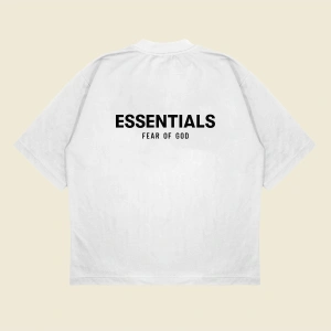 Essential Baskılı Oversize Unisex Pamuklu Nefes Alan Kalın Kumaşlı