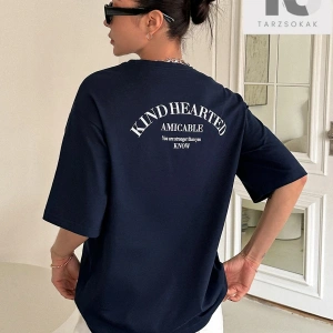 Essnce Çiçek Desenli Damla Omuz Tişört