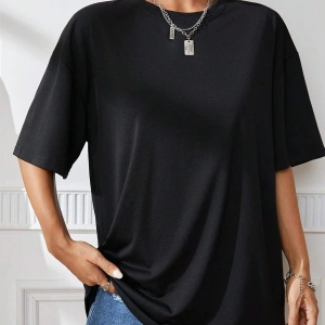 Essnce Çiçek ve Slogan Baskılı Günlük Tişört