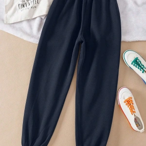 Essnce Solid Drawstring Waist Thermal Lined 4 Mevsim Eşofman