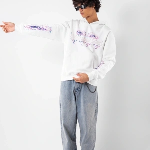 Eternal Text Baskılı Oversize Unisex Beyaz