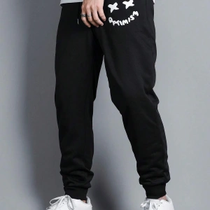 Expression Print Drawstring Waist Eşofman Altı