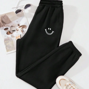 Expression Print Elastic Waist Thermal Lined 4 Mevsim Eşofman