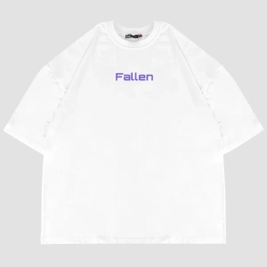 Fallen Sırt Baskılı Oversize Unisex Beyaz