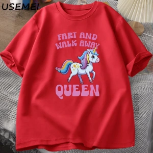 Fart and Walk Away Funny Unicorn T-shirt Casual Cotton Top for Men & Women Summer Fashion Sho 3004