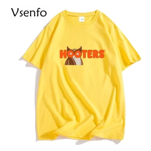 Femboy Hooters orijinal baykuş T Shirt erkekler kadınlar için rahat kısa kollu karikatür graf 2937