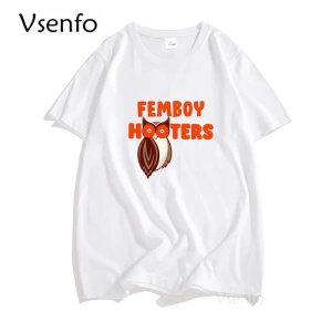 Femboy Hooters orijinal baykuş T Shirt erkekler kadınlar için rahat kısa kollu karikatür graf 2937