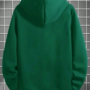 Fermuarlı Sweatshirt Manfinity Hypemode Men Floral & Slogan Graphic Drawstring Sweatshirt Yeşil