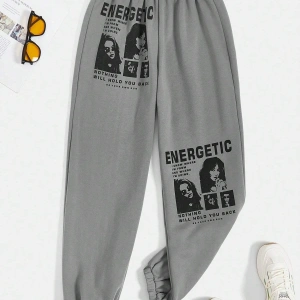 Figure & Graphic Elastic Waist 4 Mevsim Eşofman