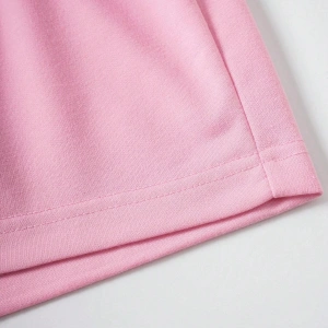 Figure & Letter Graphic Drawstring Waist Şort