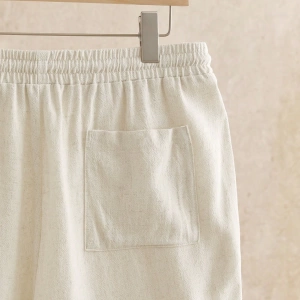 Fit Erkek Düz Renk Eğimli Cep Bağcıklı Bel Şortu