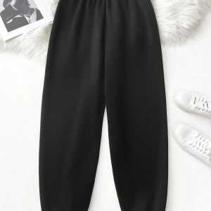 Flirla Bow Decor Sevimli Baskılı Rahat Bol Rahat Jogger Pantolon, Sıcak Termal Astarlı Açık H