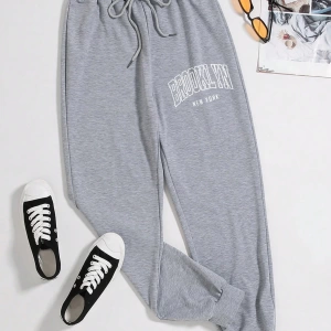 Flirla Kadın Yeni Moda Ve Minimalist Günlük Harf Baskılı Eşofman Altı