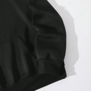 Floral & Butterfly Print Drawstring Lined Hoodie Siyah