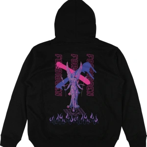 Forbidden Siyah Oversize Unisex Kapüşonlu Sweatshirt Hoodie
