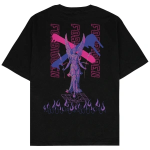 Forbidden Siyah Oversize Unisex T-shirt