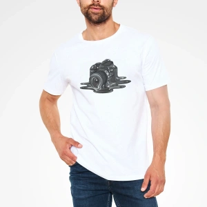 Fotoğrafçı Beyaz Unisex Tişört T-Shirt