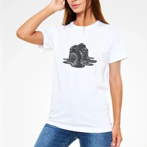 Fotoğrafçı Beyaz Unisex Tişört T-Shirt