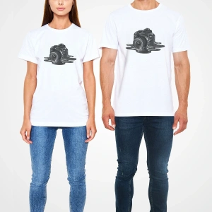 Fotoğrafçı Beyaz Unisex Tişört T-Shirt