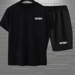 FoxSkin Sportswear&Company Siyah Unisex Alt Üst Nasa Baskılı Takım Şort FoxSkin NasaTakımm