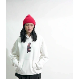 Free Gangster Baskılı Oversize Unisex Beyaz